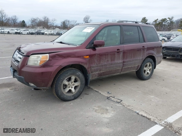 2007 Honda Pilot EX with VIN 5FNYF28407B017459, listed as a IAAI auction lot 41687985 with 177,200 mi miles. Bid and sale history available at carsss.com. Image 2.