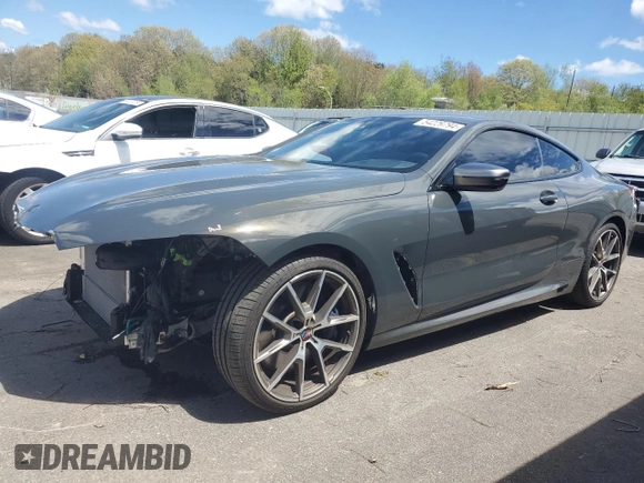 2019 BMW 8 Series M850i xDrive with VIN WBABC4C58KBU96829, listed as a Copart auction lot 54229794 with 20,285 mi miles and Salvage Title. Bid and sale history available at carsss.com. Image 1.