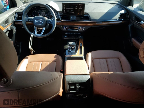 2023 Audi Q5 S line Premium z VIN WA1GAAFY7P2128954, wystawiony jako Copart lot #54409995 z przebiegiem 25 489 mil mil oraz Szkoda całkowita • Salvage title. Historia ofert i sprzedaży dostępna na DreamBid. Obrazek 8.