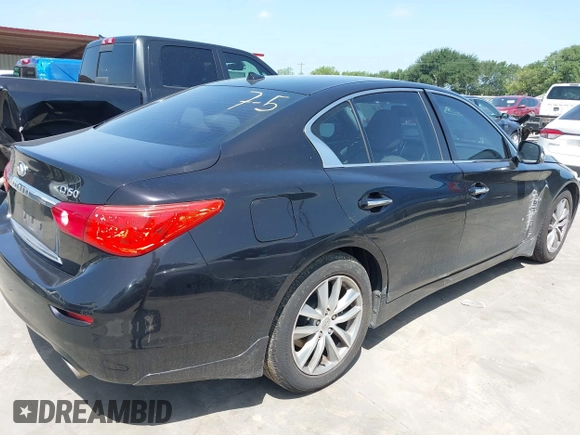 2015 Infiniti Q50 Sport with VIN JN1BV7AP9FM345496, listed as a IAAI auction lot 42700881 with 148,447 mi miles and . Bid and sale history available at DreamBid. Image 4.