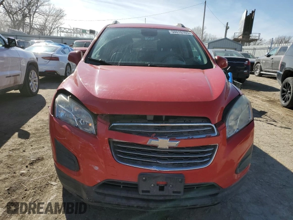 2015 Chevrolet Trax LT with VIN 3GNCJRSB1FL240061, listed as a Copart auction lot 50010165 with 89,741 mi miles and Salvage Title. Bid and sale history available at carsss.com. Image 5.