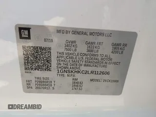 2020 Chevrolet Suburban LT z VIN 1GNSKHKC2LR112606, wystawiony jako IAAI lot #41984857 z przebiegiem 122 192 mil mil oraz . Historia ofert i sprzedaży dostępna na DreamBid. Obrazek 9.