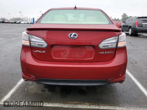2010 Lexus HS 250h with VIN JTHBB1BA6A2029439, listed as a Copart auction lot 86409444 with 147,194 mi miles and Salvage Title. Bid and sale history available at DreamBid. Image 6.