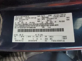 2015 Ford F-150 XLT z VIN 1FTEW1EF1FFB86340, wystawiony jako Copart lot #56574475 z przebiegiem 108 958 mil mil oraz Szkoda całkowita • Salvage title. Historia ofert i sprzedaży dostępna na DreamBid. Obrazek 12.