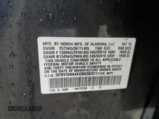 2016 Acura MDX w/Tech with VIN 5FRYD4H4XGB038321, listed as a Copart auction lot 81825384 with 155,598 mi miles and Salvage Title. Bid and sale history available at carsss.com. Image 14.