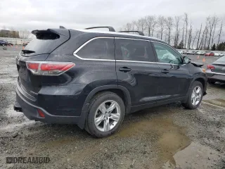 2015 Toyota Highlander Limited with VIN 5TDDKRFH7FS216348, listed as a Copart auction lot 50012075 with 103,298 mi miles and Salvage Title. Bid and sale history available at carsss.com. Image 3.
