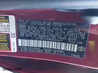 2019 Toyota Avalon XLE with VIN 4T1BZ1FB8KU023417, listed as a IAAI auction lot 41410801 with 43,089 mi miles. Bid and sale history available at carsss.com. Image 9.