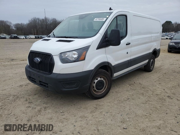 2023 Ford Transit Cargo with VIN 1FTYE1Y88PKB74921, listed as a Copart auction lot 44746485 with 52,376 mi miles and Salvage Title. Bid and sale history available at carsss.com. Image 1.