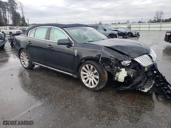 2012 Lincoln MKS with VIN 1LNHL9DR8CG806750, listed as a Copart auction lot 41602465 with 119,105 mi miles and Salvage Title. Bid and sale history available at carsss.com. Image 4.