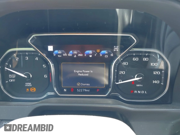2021 GMC Sierra 1500 Denali with VIN 1GTU9FEL4MZ253708, listed as a IAAI auction lot 42209839 with 52,279 mi miles and . Bid and sale history available at DreamBid. Image 7.
