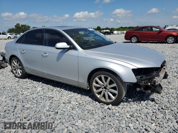 2013 Audi A4 Premium Plus with VIN WAUFFAFL8DN005923, listed as a Copart auction lot 50873315 with 230,594 mi miles and Salvage Title. Bid and sale history available at carsss.com. Image 4.