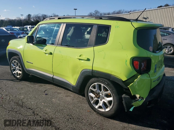 2017 Jeep Renegade Latitude with VIN ZACCJBBB0HPF45190, listed as a Copart auction lot 83895354 with 87,259 mi miles and Non Repairable. Bid and sale history available at carsss.com. Image 2.