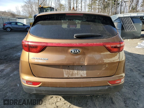 2018 Kia Sportage LX with VIN KNDPMCAC0J7447496, listed as a Copart auction lot 49890975 with 76,702 mi miles and Salvage Title. Bid and sale history available at carsss.com. Image 6.