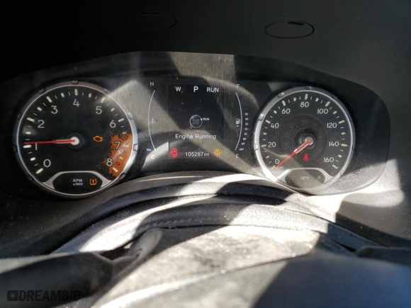 2017 Jeep Renegade Sport with VIN ZACCJAAB9HPF38248, listed as a Copart auction lot 46776075 with 105,287 mi miles and Salvage Title. Bid and sale history available at carsss.com. Image 9.