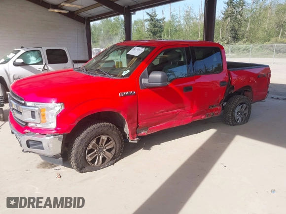 2018 Ford F-150 XL with VIN 1FTEW1EBXJKE16406, listed as a IAAI auction lot 42127221 with 97,408 mi miles. Bid and sale history available at carsss.com. Image 2.
