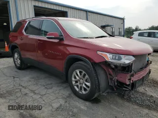 2019 Chevrolet Traverse LT Cloth z VIN 1GNEVGKW8KJ233307, wystawiony jako Copart lot #59176445 z przebiegiem 82 629 mil mil oraz Szkoda całkowita • Salvage title. Historia ofert i sprzedaży dostępna na DreamBid. Obrazek 4.