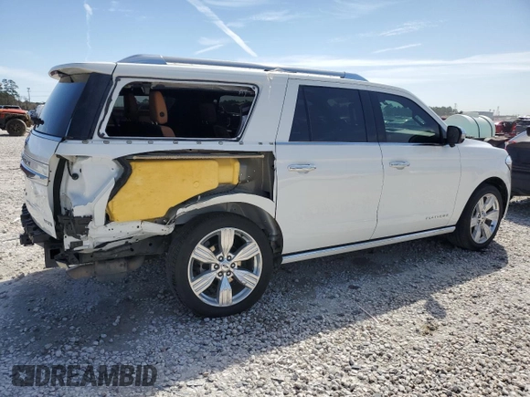 2022 Ford Expedition Max Platinum with VIN 1FMJK1LTXNEA08011, listed as a Copart auction lot 47291145 with 57,095 mi miles and Clean title. Bid and sale history available at DreamBid. Image 3.