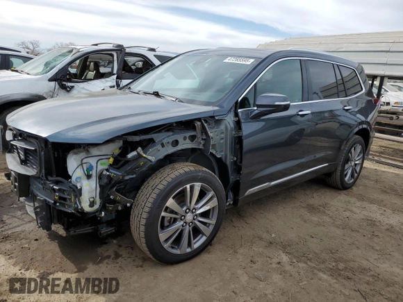 2020 Cadillac XT6 AWD Premium Luxury with VIN 1GYKPDRS7LZ190650, listed as a Copart auction lot 47285595 with 62,211 mi miles and Salvage Title. Bid and sale history available at DreamBid. Image 1.