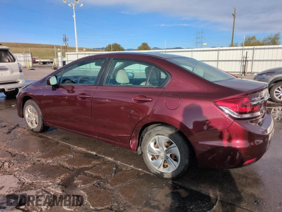 2014 Honda Civic Sedan LX with VIN 19XFB2F59EE041342, listed as a Copart auction lot 50765435 with 203,359 mi miles and Salvage Title. Bid and sale history available at carsss.com. Image 2.