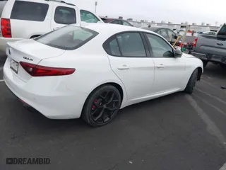 2020 Alfa Romeo Giulia with VIN ZARFAMAN5L7625150, listed as a IAAI auction lot 41799083 with 8,107 mi miles. Bid and sale history available at carsss.com. Image 4.