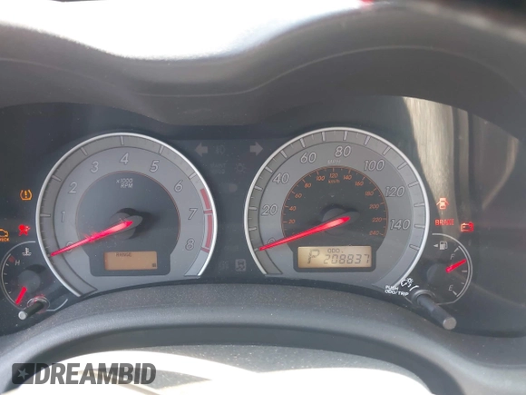 2010 Toyota Corolla with VIN 2T1BU4EE9AC305562, listed as a IAAI auction lot 42404554 with 208,837 mi miles and . Bid and sale history available at DreamBid. Image 7.