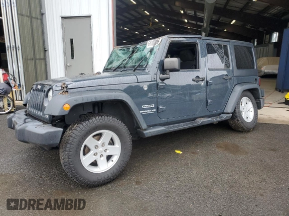 2017 Jeep Wrangler Unlimited Sport with VIN 1C4BJWDG6HL743322, listed as a Copart auction lot 61100045 with 135,959 mi miles and Salvage title. Bid and sale history available at DreamBid. Image 1.