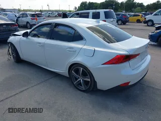 2017 Lexus IS with VIN JTHBA1D22H5059054, listed as a IAAI auction lot 41943420 with 88,658 mi miles. Bid and sale history available at carsss.com. Image 3.