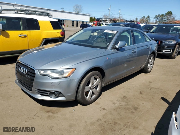2012 Audi A6 3.0T Premium Plus with VIN WAUGGAFC1CN075103, listed as a Copart auction lot 53281175 with 165,854 mi miles and Clean Title. Bid and sale history available at carsss.com. Image 1.