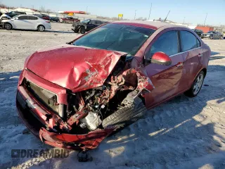2014 Chevrolet Sonic LTZ with VIN 1G1JE5SB0E4229661, listed as a Copart auction lot 41872355 with 0 mi miles and Salvage Title. Bid and sale history available at carsss.com. Image 1.