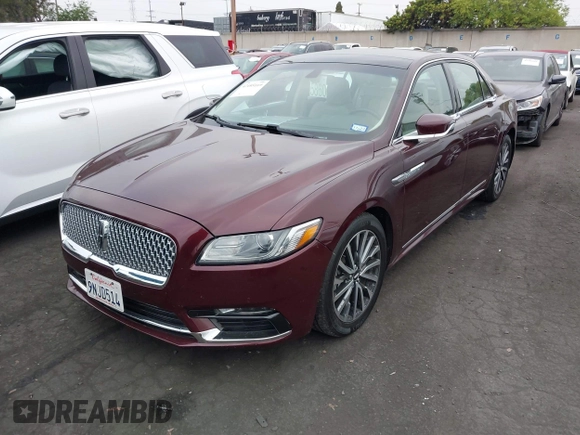 2017 Lincoln Continental Select with VIN 1LN6L9SK4H5618727, listed as a IAAI auction lot 42485169 with 55,734 mi miles and . Bid and sale history available at DreamBid. Image 2.