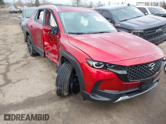 2024 Mazda CX-50 2.5 Turbo with VIN 7MMVABXY5RN237707, listed as a IAAI auction lot 41592479 with 32,571 mi miles. Bid and sale history available at carsss.com. Image 1.