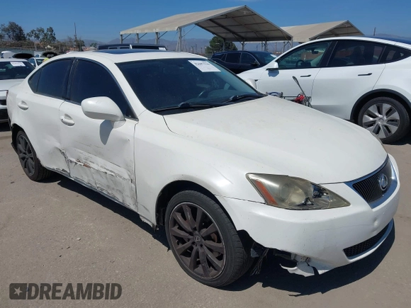 2006 Lexus IS 250 with VIN JTHCK262965005266, listed as a IAAI auction lot 42687510 with 144,829 mi miles and . Bid and sale history available at DreamBid. Image 1.
