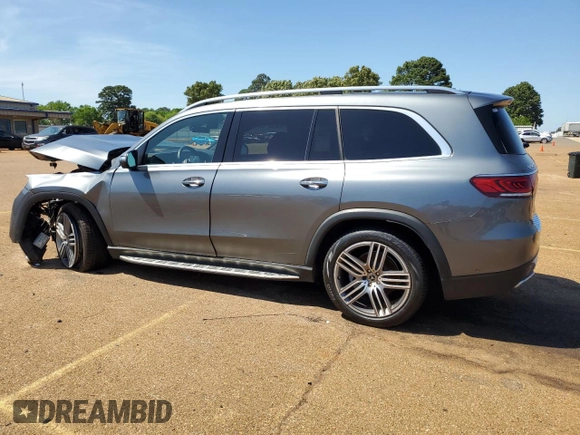 2021 Mercedes-Benz GLS 450 with VIN 4JGFF5KE1MA472444, listed as a Copart auction lot 50698214 with 47,947 mi miles and . Bid and sale history available at DreamBid. Image 2.
