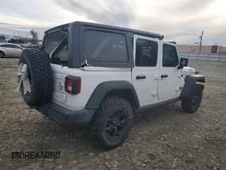 2022 Jeep Wrangler Unlimited Sport with VIN 1C4HJXDG8NW139975, listed as a Copart auction lot 43939515 with 59,812 mi miles and Salvage Title. Bid and sale history available at DreamBid. Image 3.