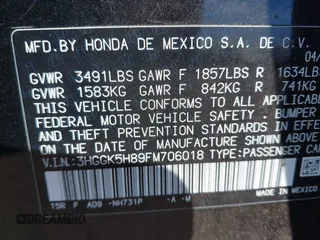 2015 Honda Fit EX-L with VIN 3HGGK5H89FM706018, listed as a IAAI auction lot 42417637 with 36,556 mi miles and . Bid and sale history available at DreamBid. Image 9.