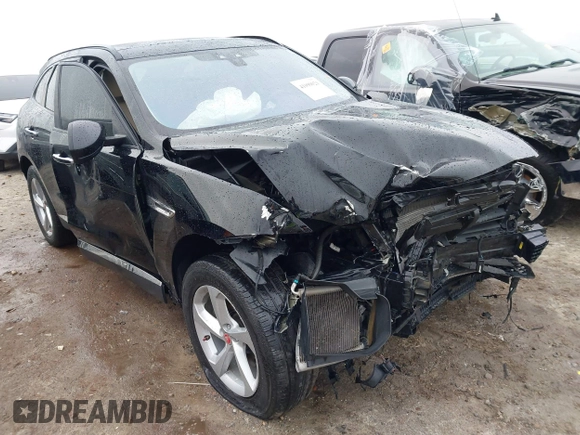 2018 Jaguar F-Pace 25t Premium with VIN SADCJ2FX0JA293960, listed as a IAAI auction lot 41099021 with 76,916 mi miles and . Bid and sale history available at DreamBid. Image 1.