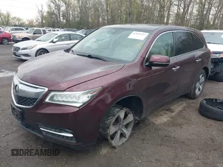 2016 Acura MDX with VIN 5FRYD4H2XGB037376, listed as a IAAI auction lot 42029932 with 139,055 mi miles. Bid and sale history available at carsss.com. Image 2.