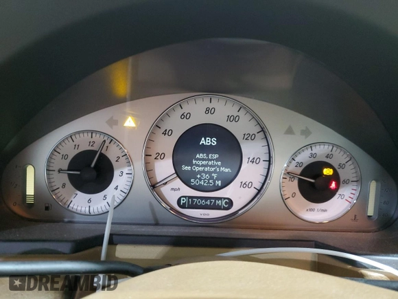 2007 Mercedes-Benz E-Class 3.5L with VIN WDBUF87X27X222427, listed as a Copart auction lot 85656954 with 170,647 mi miles and Salvage Title. Bid and sale history available at carsss.com. Image 9.