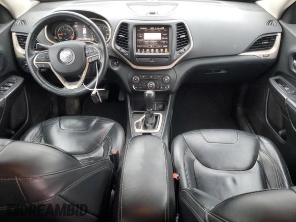 2015 Jeep Cherokee Limited with VIN 1C4PJLDB5FW765834, listed as a Copart auction lot 46186225 with 87,758 mi miles and Salvage Title. Bid and sale history available at DreamBid. Image 8.