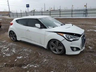 2014 Hyundai Veloster Turbo with VIN KMHTC6AEXEU193268, listed as a Copart auction lot 45005875 with 86,133 mi miles and Salvage Title. Bid and sale history available at carsss.com. Image 4.