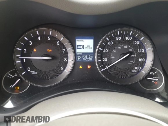 2017 Infiniti Q70 3.7 with VIN JN1BY1AP9HM740558, listed as a Copart auction lot 45380705 with 143,810 mi miles and Salvage title. Bid and sale history available at DreamBid. Image 9.