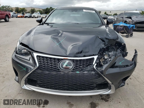 2018 Lexus RC 300 with VIN JTHHA5BC6J5008725, listed as a Copart auction lot 74553644 with 80,119 mi miles and Salvage title. Bid and sale history available at DreamBid. Image 5.