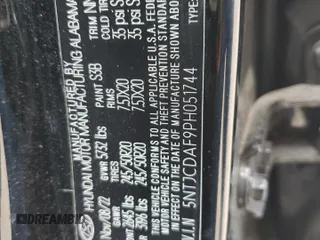 2023 Hyundai Santa Cruz Night Edition z VIN 5NTJCDAF9PH051744, wystawiony jako Copart lot #55033325 z przebiegiem 51 744 mil mil oraz Szkoda całkowita • Salvage title. Historia ofert i sprzedaży dostępna na DreamBid. Obrazek 12.