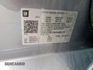 2019 GMC Yukon XL SLT with VIN 1GKS1GKC9KR408179, listed as a Copart auction lot 45958785 with 51,870 mi miles and Clean Title. Bid and sale history available at carsss.com. Image 13.