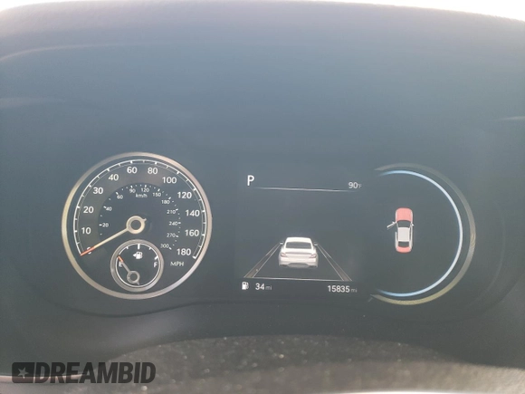 2023 Genesis G70 2.0T with VIN KMTG34TAXPU131538, listed as a Copart auction lot 62424834 with 15,835 mi miles and Clean Title. Bid and sale history available at DreamBid. Image 9.