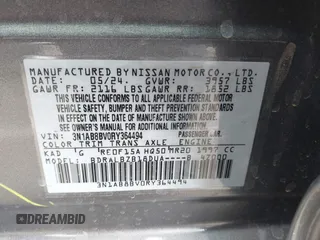 2024 Nissan Sentra S with VIN 3N1AB8BV0RY364494, listed as a IAAI auction lot 41706828 with 14,123 mi miles. Bid and sale history available at carsss.com. Image 9.