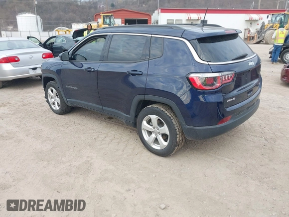 2019 Jeep Compass Latitude with VIN 3C4NJDBB3KT835802, listed as a IAAI auction lot 41893590 with 49,716 mi miles and . Bid and sale history available at DreamBid. Image 3.