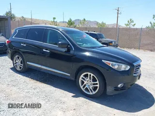 2013 Infiniti JX35 z VIN 5N1AL0MM3DC335133, wystawiony jako IAAI lot #42372267 z przebiegiem 152 738 mil mil oraz . Historia ofert i sprzedaży dostępna na DreamBid. Obrazek 1.