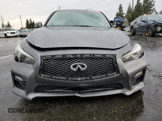 2015 Infiniti Q50 Sport with VIN JN1BV7AP9FM353341, listed as a Copart auction lot 59407675 with 87,181 mi miles and Salvage title. Bid and sale history available at DreamBid. Image 5.