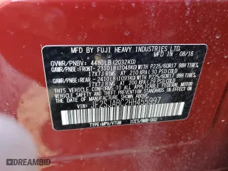 2017 Subaru Forester with VIN JF2SJABC2HH455997, listed as a Copart auction lot 50418845 with 43,157 mi miles and Salvage Title. Bid and sale history available at carsss.com. Image 14.